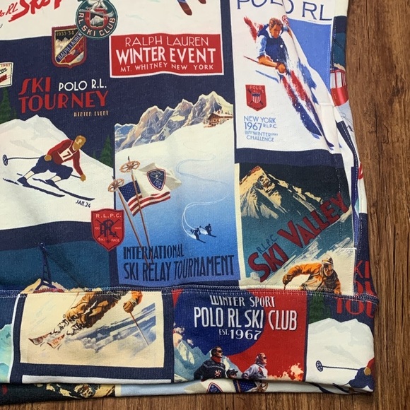 Men’s Polo Ralph Lauren Ski-Theme Fleece Patchwork Hoodie Men’s Size XL NWT - Picture 6 of 10